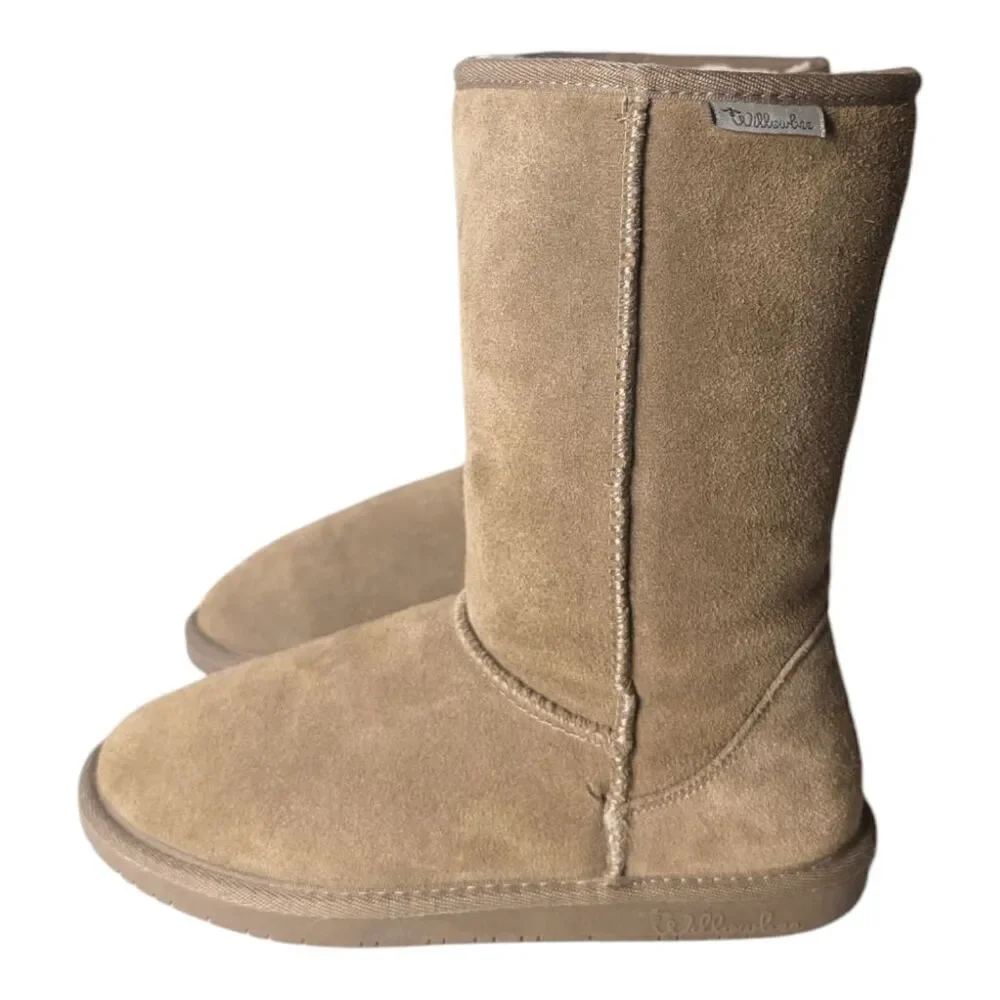 WILLOWBEE Women's 8 Inch Suede Shearling Boot Size 8
